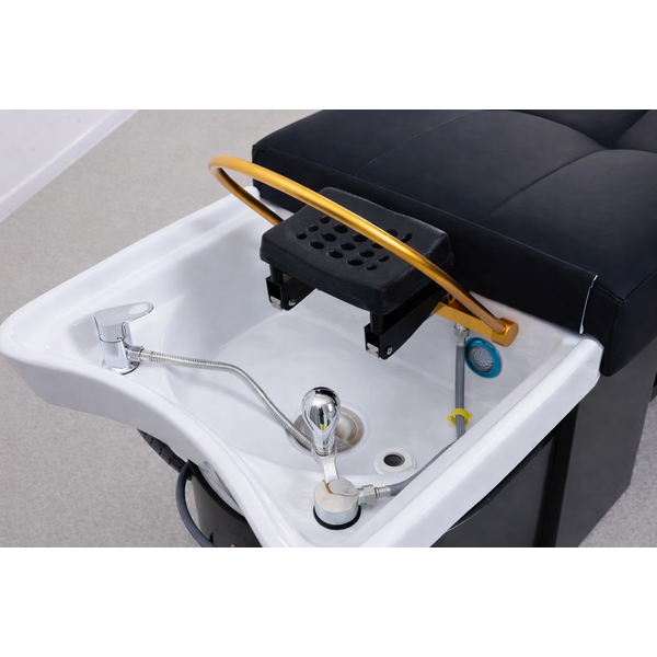 SIMPLY Head Spa Liege mit Keramikbecken – professionelle Kopfhaut-Wellness-Behandlungsstation, modernes Design.