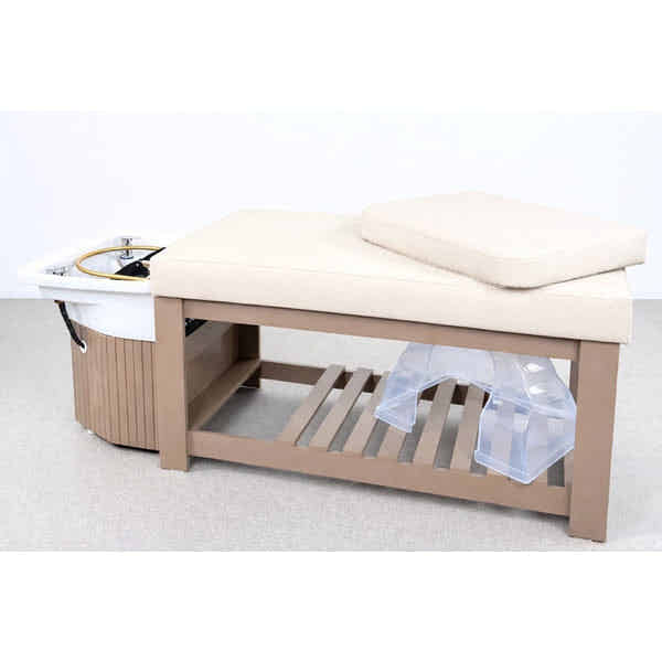 Head Spa Liege Calm – Luxus Kopfspa Behandlungsstation für Spa & Wellness, bequeme Liegeauflage und Wannen-Anschluss