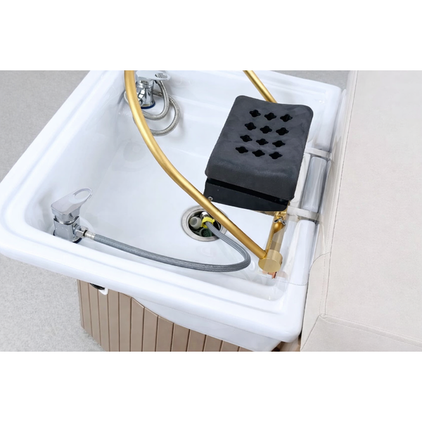 Head Spa Liege Calm – Luxus Kopfspa-Behandlungsstation für Spa & Wellness, schwarze Kopfstütze