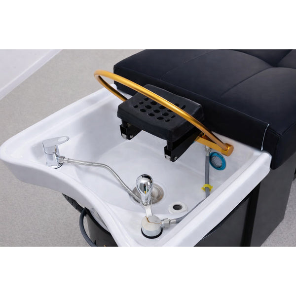 SIMPLY Head Spa Liege mit Keramikbecken – professionelle Kopfhaut-Wellness-Behandlungsstation, modernes Design.