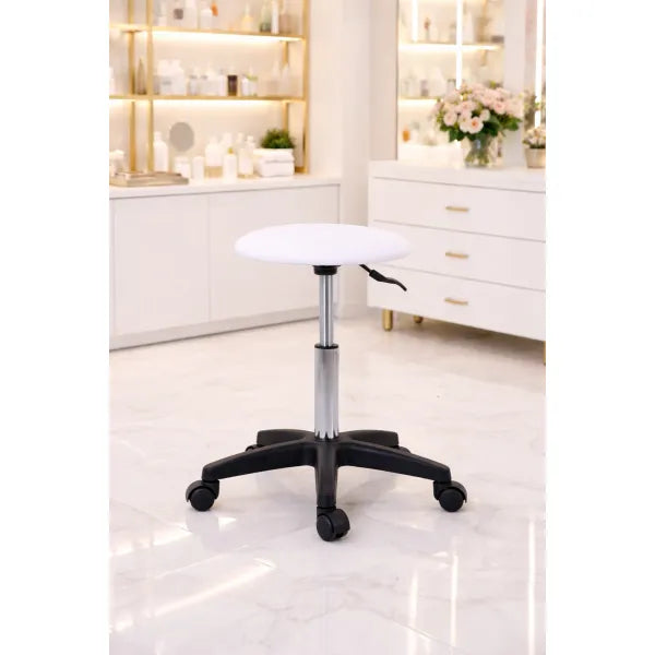 Kosmetik Rollhocker Pedi: ergonomic, height-adjustable cosmetic rolling stool with wheels for beauty salons