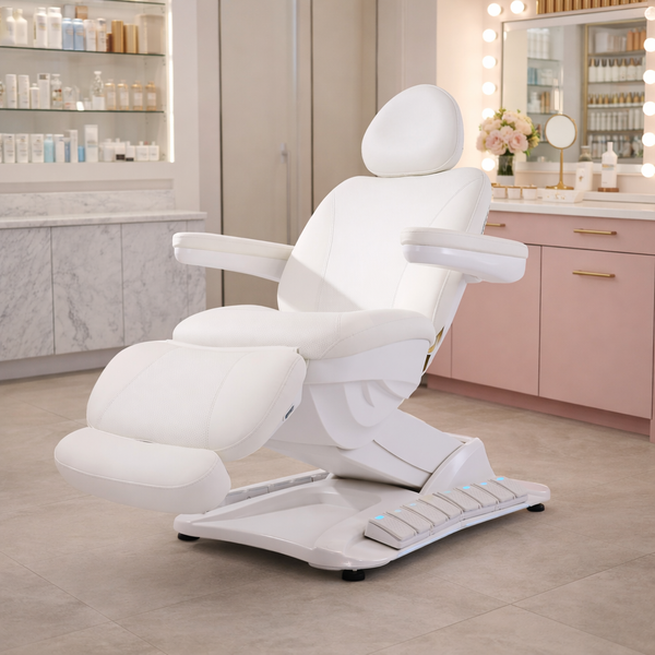 Elektrische Kosmetikliege GIR+ Luxus mit Heizung, LED-Beleuchtung und Massagefunktion, 4 Motoren
