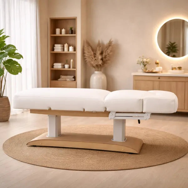 Elektrische Massageliege TROCH+ Premium Kosmetikliege Spa-Liege mit 4 Motoren und Heizung - luxuriöser Behandlungskomfort