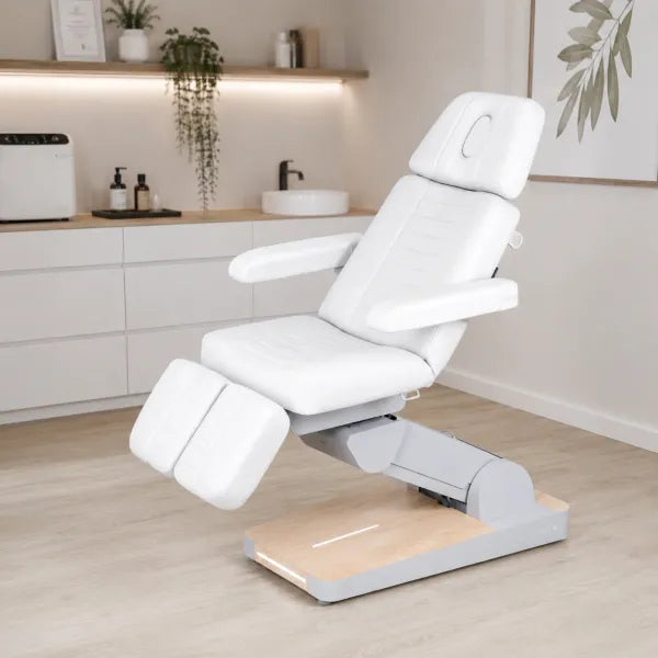 Nuuna P3 Grand Relax Rotation: elektrischer Fußpflegestuhl mit 3 Motoren, Heizung, 180° Rotation.