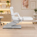 Weiße elektrische Behandlungsliege mit 3 Motoren für Kosmetik, Massage & Beauty-Studio.