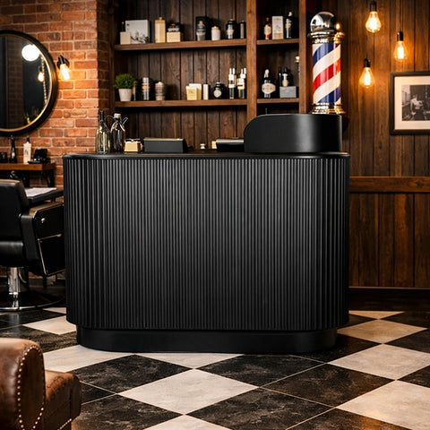 Friseur Rezeption, Empfangstheke Pam mit Stauraum und Schubladen - kassentisch - empfangstresen - Tiptop - Einrichtung