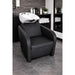 Friseur Waschbecken mit komfortablem Waschsessel in elegantem Schwarz, Friseurwaschbecken Medi - Tiptop - Einrichtung