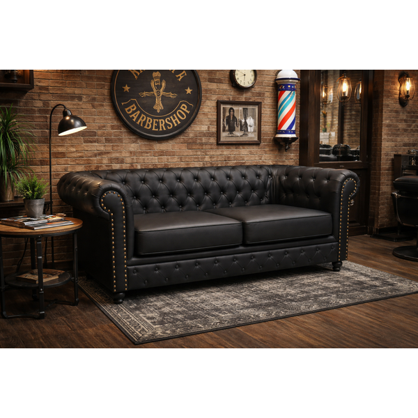 Friseur Wartebereich Entspannung Repose in Schwarz - Tiptop - Einrichtung