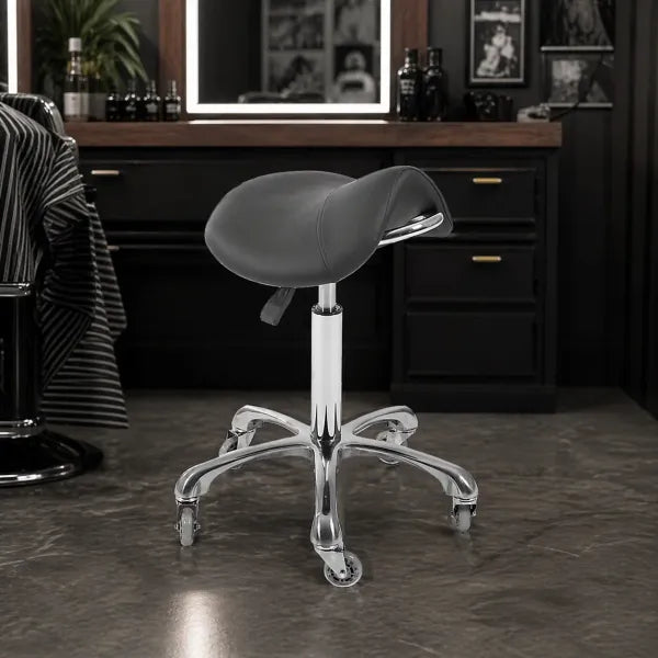 Sattelhocker Pomp in Schwarz - Komfortabler SPA-Hocker mit hydraulischer Höhenverstellung - Tiptop - Einrichtung