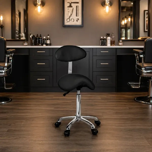 Sattelhocker mit Rückenlehne Oran-Plus , mit ergonomischer Rückenlehne und verstellbarer Höhe - Tiptop - Einrichtung