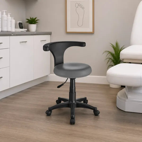 Rollhocker für Fußpflege und Podologie, Ergo- 360° drehbare Rückenlehne - Tiptop - Einrichtung