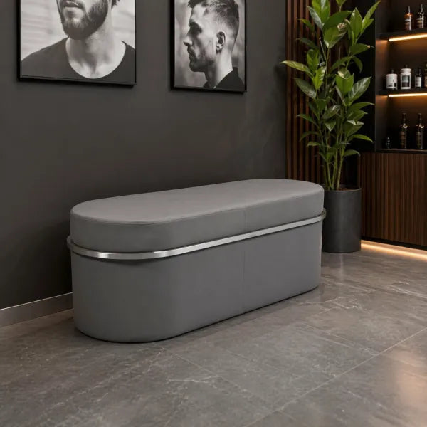 Friseur-Wartebereich Micsi in Grau - Luxuriöser Wartebereich für Friseure - Tiptop - Einrichtung