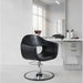 Friseurstuhl in eleganter Schwarz-Farbe, Luxuriöser Friseur stuhl Cindy - Tiptop - Einrichtung