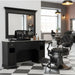 1x Barber stuhl Clint in Schwarz – 1x Friseur Bedienplatz 4B William - Tiptop - Einrichtung