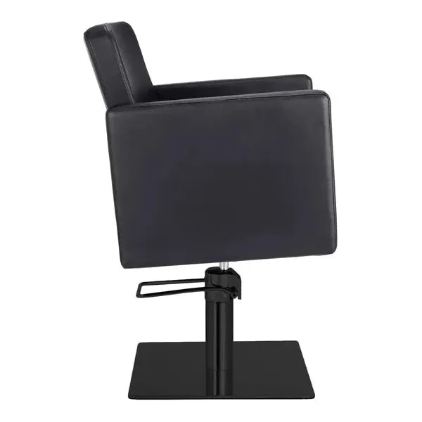 Friseurstuhl in eleganter Schwarz-Farbe, Luxuriöser Friseur stuhl Dora, perfekt für moderne Salons und hochwertiges Design.