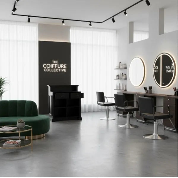 Friseur Rezeption, Empfangstheke Earl in Schwarz - Tiptop - Einrichtung