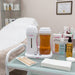 DUOWAX Dual Wax Heater for two roll-on cartridges with LCD and temperature control on a spa treatment cart.