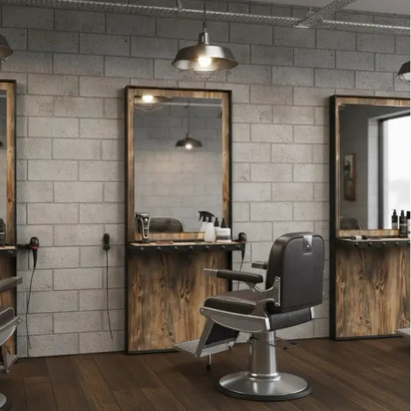 Friseur Bedienplatz, Friseurarbeitsplatz Flesso, Styling-Einheit für Friseursalons und Barbershops - Tiptop - Einrichtung