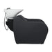 Friseur Waschbecken in Schwarz, Friseurwaschbecken Wisp Power mit ergonomischem Design und hochwertiger Mischbatterie.