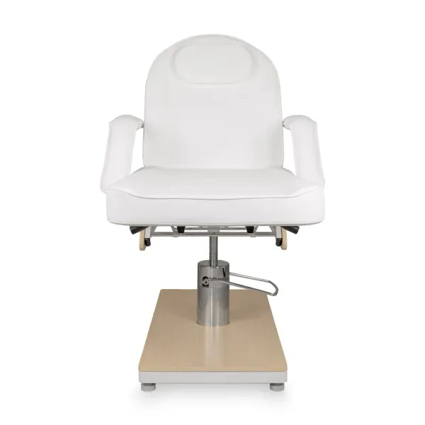 Kosmetikliege Gemini, hydraulisch, 4 Raststangen für Rückenlehne, Fußteil, PU-Bezug, abnehmbares Kopfkissen, 300 kg.