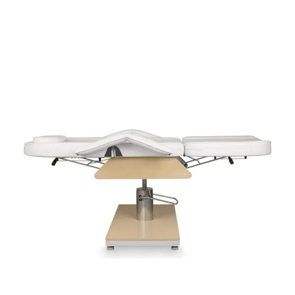 Hydraulische Kosmetikliege Gemini mit Rückenlehne verstellbar Fußteil PU-Bezug 300 kg Tragkraft Kopfkissen abnehmbar