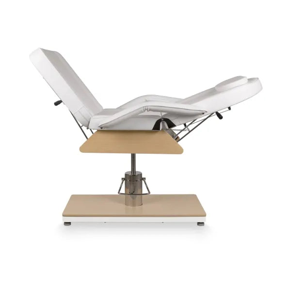 Hydraulische Kosmetikliege Gemini mit verstellbarer Rückenlehne und Fußteil, PU-Bezug, abnehmbare Kopfstütze, robuste Bauweise