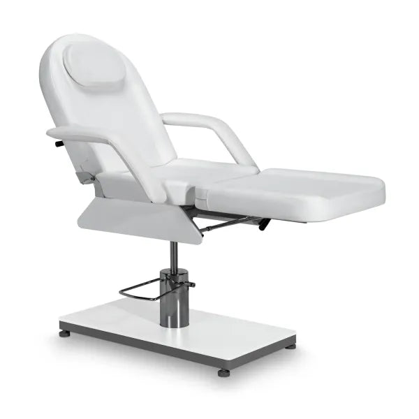 Hydraulische Kosmetikliege Gemini: Rückenlehne mit vier Raststufen, verstellbares Fußteil, PU-Bezug, Kopfkissen abnehmbar
