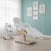 Hydraulische Kosmetikliege Gemini mit verstellbarer Rückenlehne und Fußteil, PU-Bezug, 300 kg Tragfähigkeit.