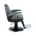 3x Luxuriöser Barber stuhl in elegantem Grau, perfekt für stilvolle Salons und Herren Friseurstuhl Hugo.