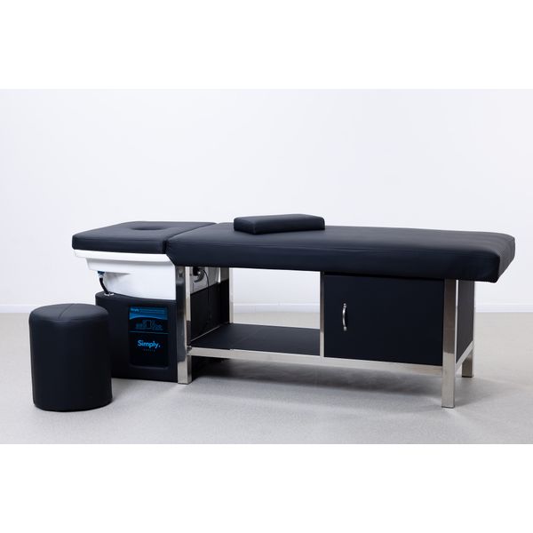 SIMPLY Head Spa Liege mit Keramikbecken – professionelle Behandlungsstation für Kopfhaut-Wellness.