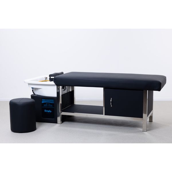 SIMPLY Head Spa Liege mit Keramikbecken – professionelle Kopfhaut-Wellness-Station.