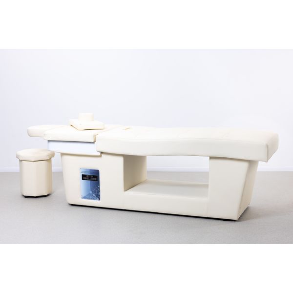 SIMPLY Head Spa Liege Weiß – Luxus Kopfspa Behandlungsstation mit Acryl-Schale für Spa & Wellness