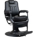 Luxuriöser Barber stuhl Kale-B in Schwarz, ideal für stilvolle Salons und Herrenfriseure, verbindet Eleganz und Funktionalität.