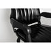 Luxuriöser Barber stuhl Kale-B in Schwarz, ideal für stilvolle Salons und Herrenfriseure. Eleganz trifft Funktionalität.