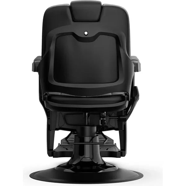 Luxuriöser Barber stuhl Kale-B in Schwarz, ideal für stilvolle Salons und Herrenfriseure. Eleganz trifft Funktionalität.