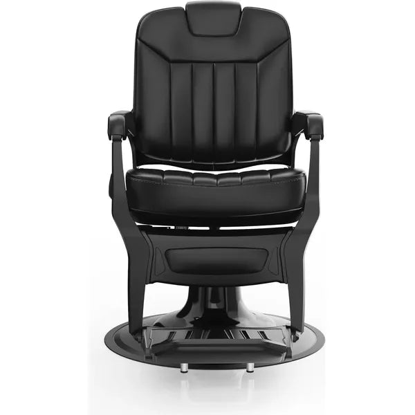 Luxuriöser Barber stuhl Kale-B in Schwarz für stilvolle Salons, ideal für Herrenfriseure und elegante Friseureinrichtungen.
