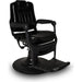 Luxuriöser Barber stuhl Kale-B in Schwarz, ideal für stilvolle Salons und Herrenfriseure, perfekt für elegante Stylings.