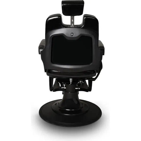 Luxuriöser Barber stuhl Kale-B in Schwarz, ideal für stilvolle Salons und Herrenfriseure. Eleganz trifft Funktionalität.