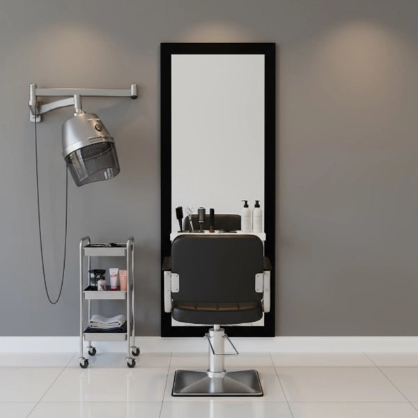 Friseur Bedienplatz in Schwarz Mit Weißer Abstellfläche, Friseurarbeitsplatz Khay - Tiptop - Einrichtung