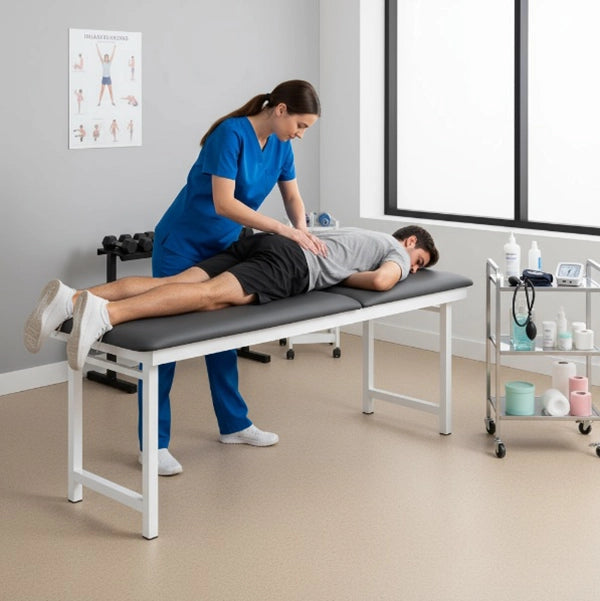 Kosmetikliege Kinne, Behandlungsliege in Grau - Professionelles SPA mit 80° Neigung und Gesichtsloch für optimale Behandlungen.