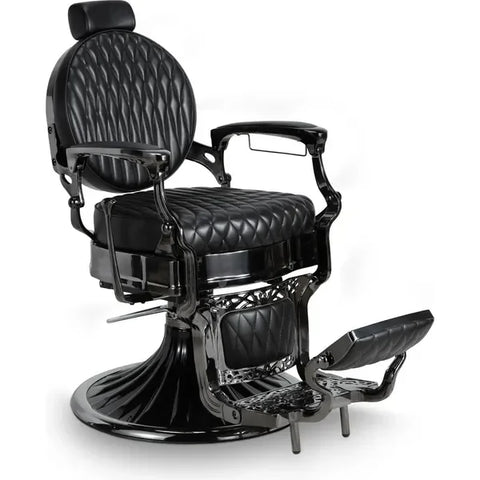 3er-Set Barberstuhl Kirk BC in Schwarz für professionelle Barbershops