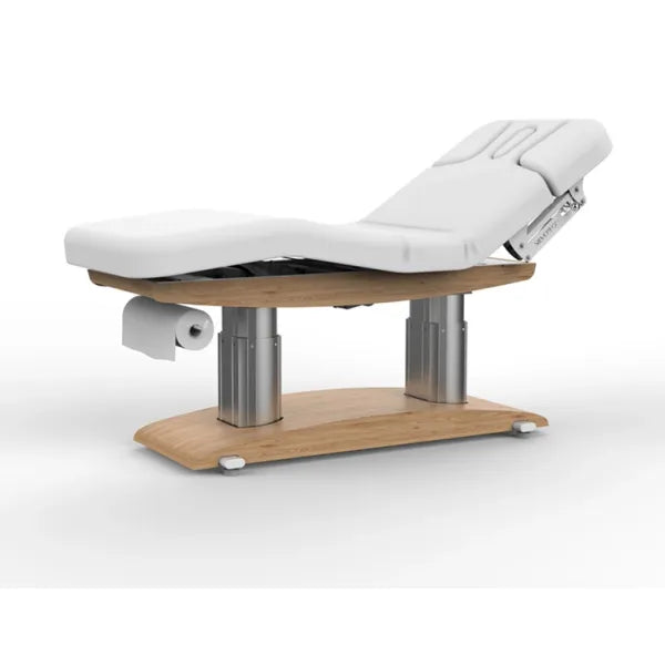 Massageliege Lips mit 4 Motoren, höhen- und neigungsverstellbar, einteilige Matratze, Armlehnen, Kopfstütze