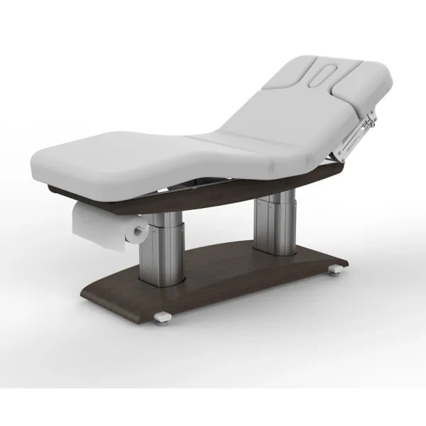 Elektrische Massageliege Lips: vier Motoren, Heizfunktion, LED, 3-Sektionen-Matratze, Armlehnen/Kopfstütze, PU-Polster