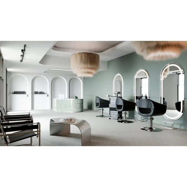 3er Set Friseur Bedienplätze mit integrierter LED-Lichtsystem, Loop - Tiptop - Einrichtung