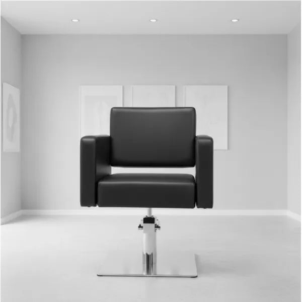 Friseurstuhl in eleganter Schwarz-Farbe, Luxuriöser Friseur stuhl Lera - Tiptop - Einrichtung