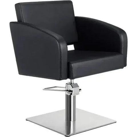 Luxuriöser Friseurstuhl Loris in eleganter Schwarz-Farbe für stilvolle Saloneinrichtungen.
