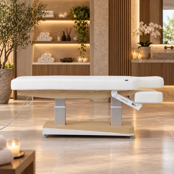 Elektrische Spa-Kosmetikliege mit 4 Motoren, Heizung & verstellbaren Teilen für Wellness- & Beauty-Studios.