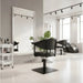 Friseurstuhl in eleganter Schwarz-Farbe, Luxuriöser Friseur stuhl Lyra B - Tiptop - Einrichtung