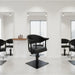 Friseurstuhl in eleganter Schwarz-Farbe, Luxuriöser Friseur stuhl Lyra B - Tiptop - Einrichtung