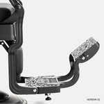 Barber stuhl in elegantem Schwarz, Herren Friseurstuhl Mae, Barbershop stuhl